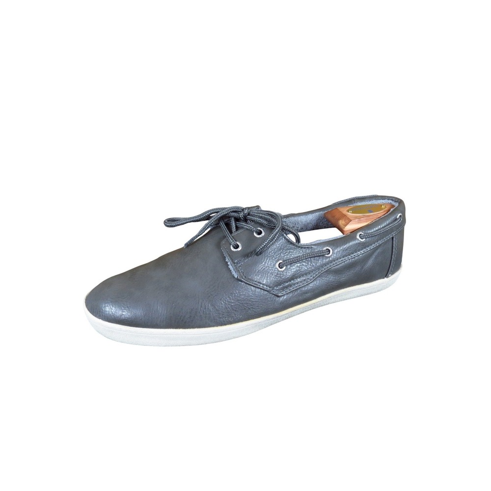 GBX Lott Men Oxford Sneakers Size 11 Daily Wear Dark Gray Vulcanized Slip-On